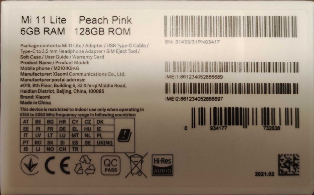 MI 11 Lite 6/128 gb