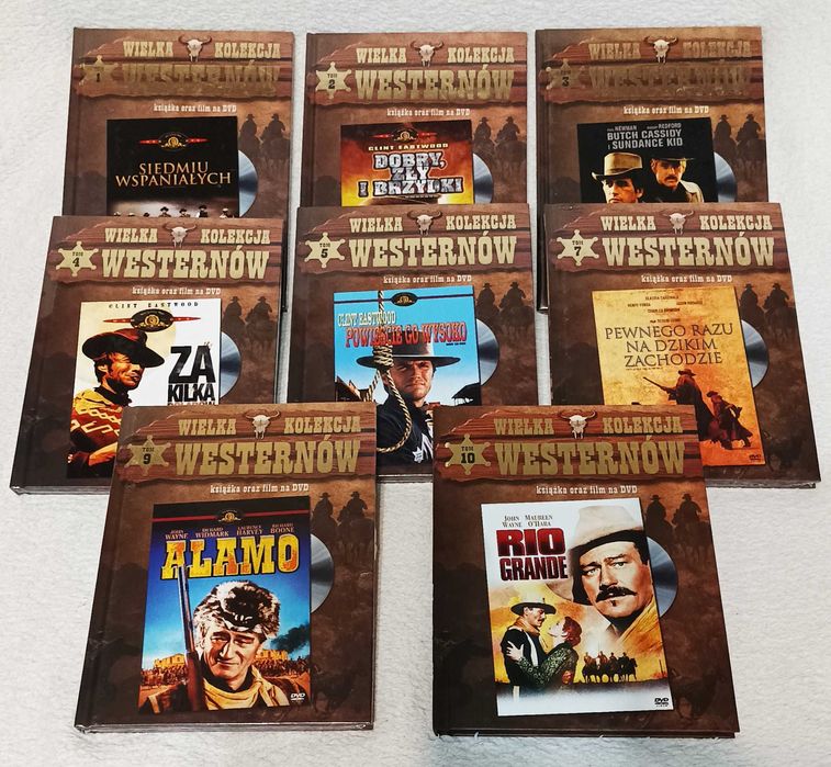Wielka kolekcja westernów. DVD plus książka. 8 tomów. Nowe!