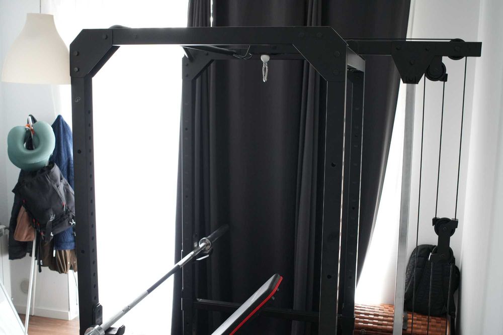 Power Rack 900 - Decathlon + plates/pesos olimpicos + barra