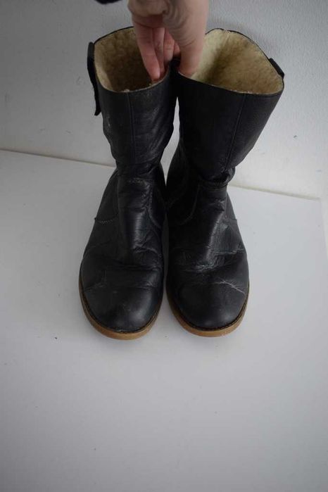 Rieker buty botki kozaki skórzane czarne 38