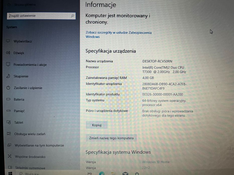 Laptop Lenovo T61 sprawny