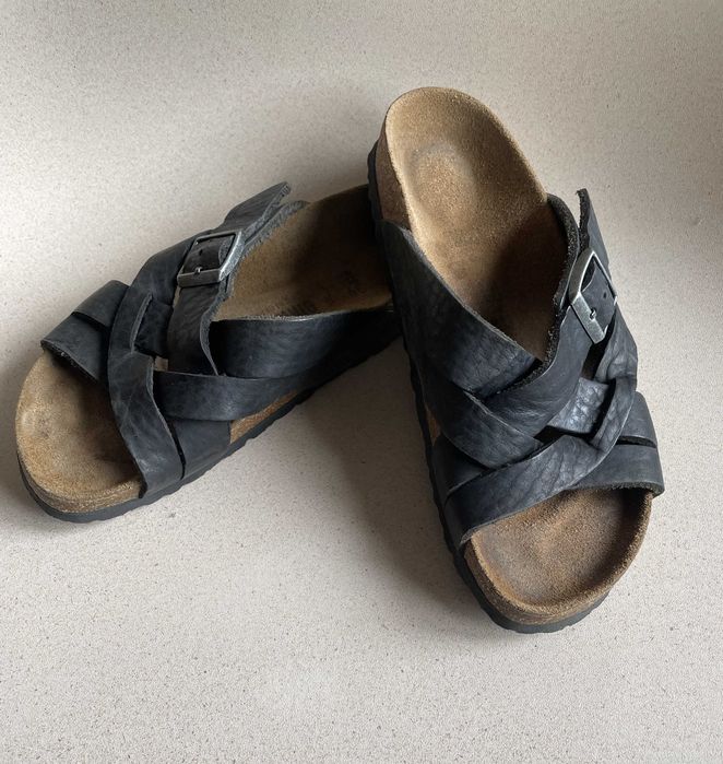 кожаные шлепанцы Birkenstock Lugano Camberra р.39
