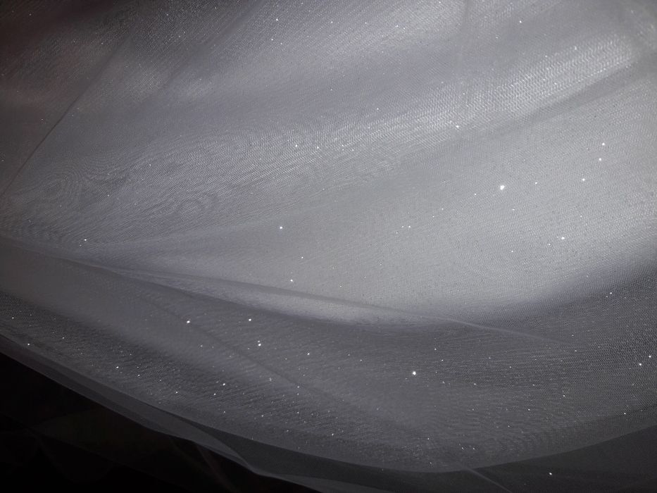 suknia ślubna błyszczący tiul nowa roz 38