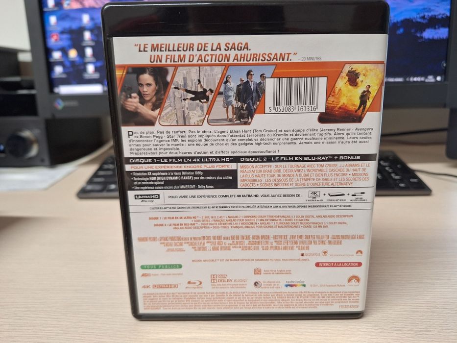 Mission Impossible 4 Ghost Protocol 4K UHD + Blu-ray Eng