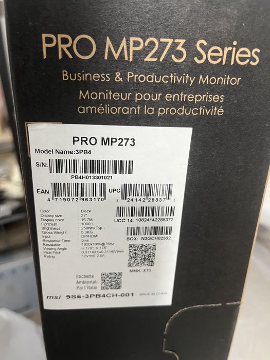 Монітор 27"  PRO MP273
