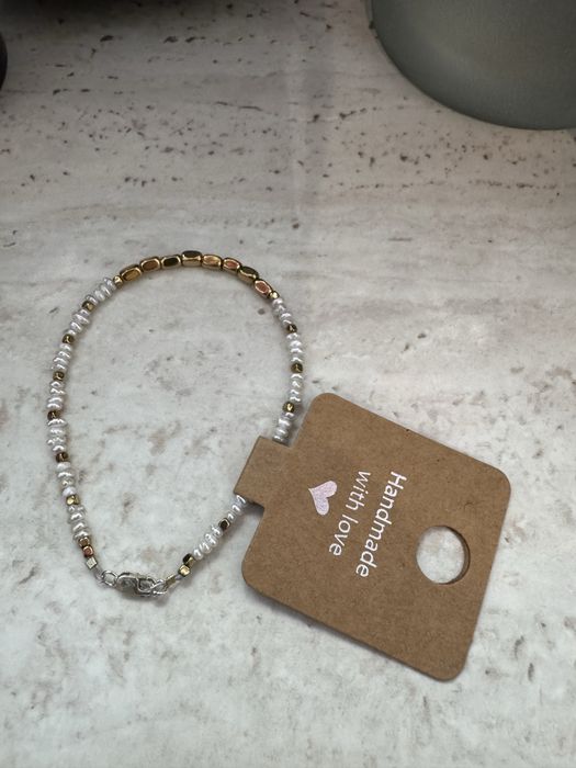 Bransoletka perły i hematyty