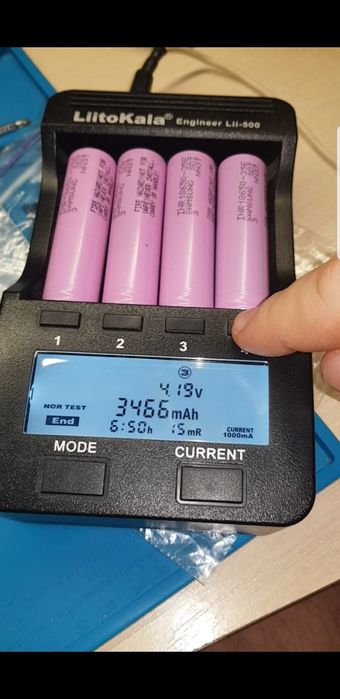 Акумулятор li-ion 18650. Нові і б/в. Перевірена ємність!
