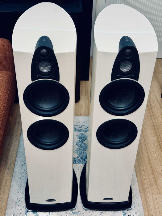 Wharfedale Jade 5 — английская напольная акустика, белый глянец, как новая ℹ️ редкая апериодическая нагрузка, 3 полосы, с коробками | Англия