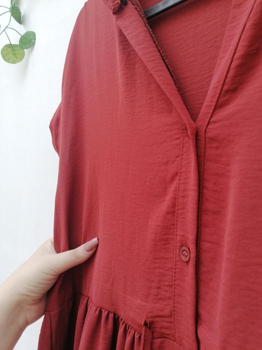 Vestido Midi Cor de Tijolo