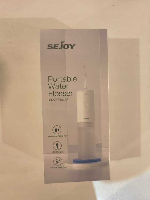 SEJOY IRYGATOR do zębów bezprzewodowy USB-C 3 trybyipx7 140ml - BIAŁY