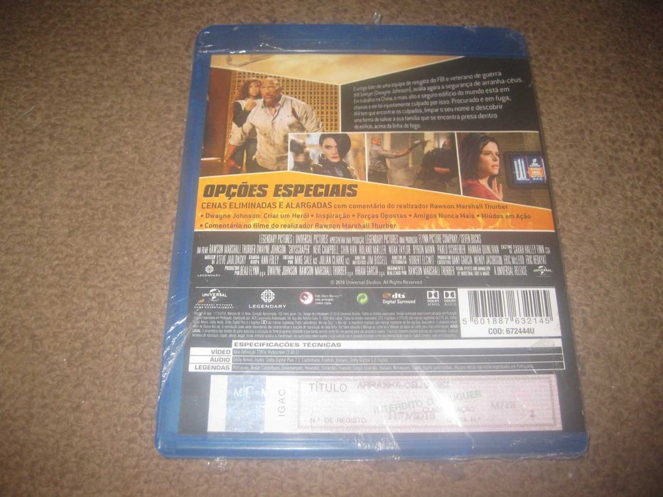 Blu-Ray "Arranha-Céus" com Dwayne Johnson/Selado!