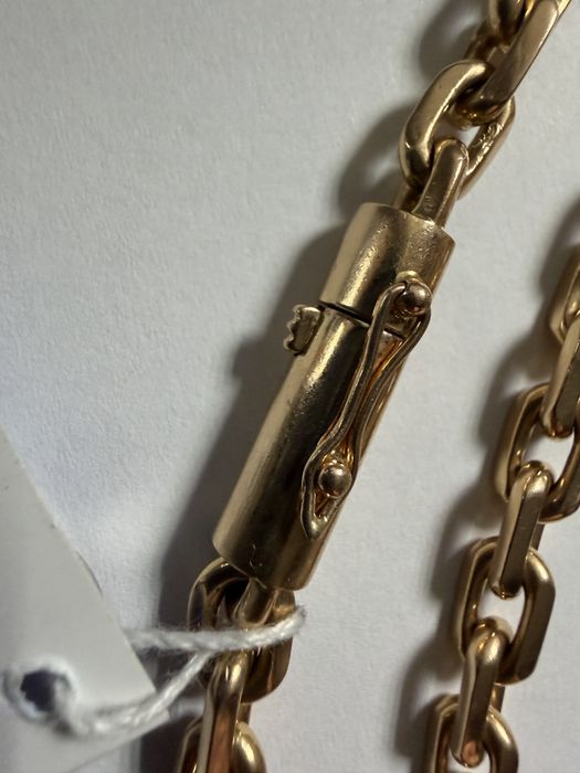 Золотая большая якорьная цепочка б/у