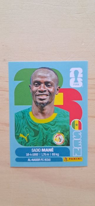 Cromo futebol de Sadio Mane(Mundial 2026)da Panini