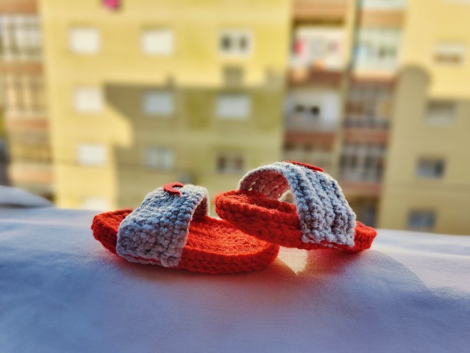 Knitted baby sandle fo 0-3 months baby