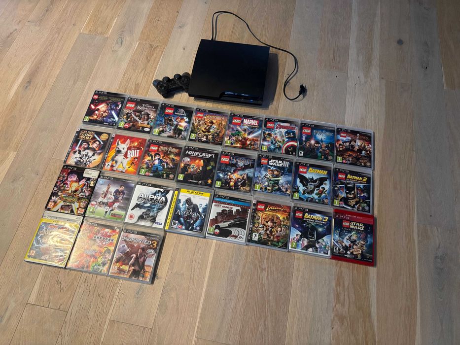 Konsola Sony PS3 slim, 27 gier, eye kamera, pad