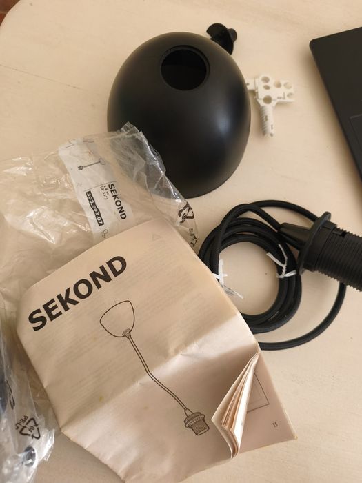 cabo suspenso para Candeeiro IKEA preto
