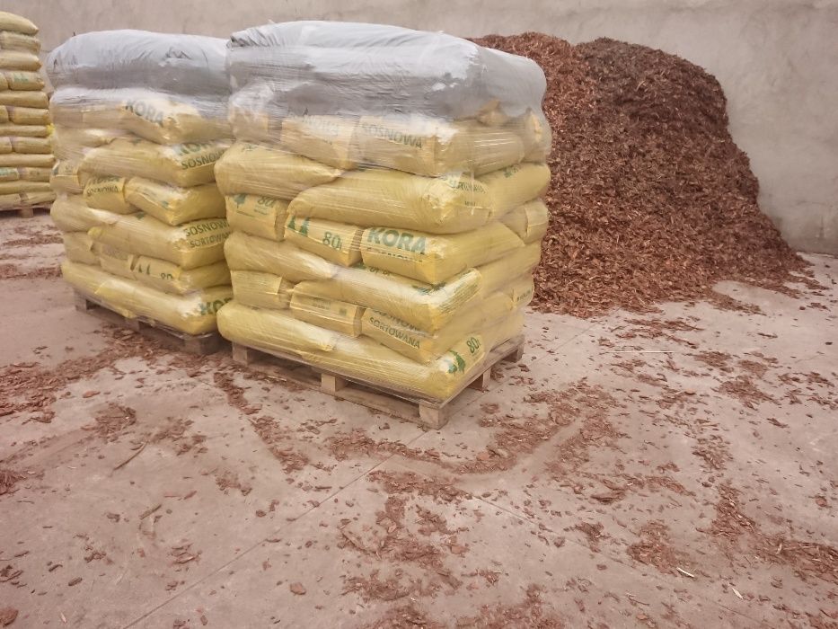 Kora Sosnowa Paleta 36x80L Frakcja III (Gruba) Kor-Pak