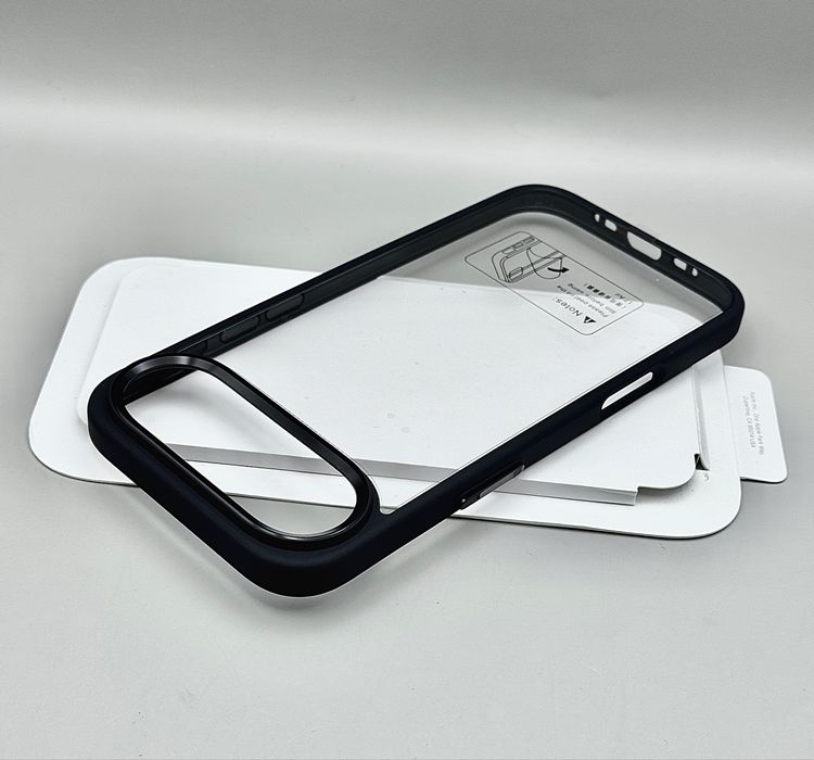 Чехол на iPhone 17 Air Black, 17 Air черный, прозрачный, не желтеет