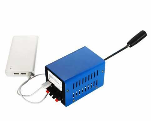 Ручний генератор динамо-машина з двома USB виходами F20 для заряджання телефонів ліхтарів рацій 20 Вт