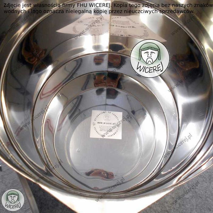 Odstojnik do miodu Nierdzewny 60L z SITEM i z Profilowanym Stożkiem