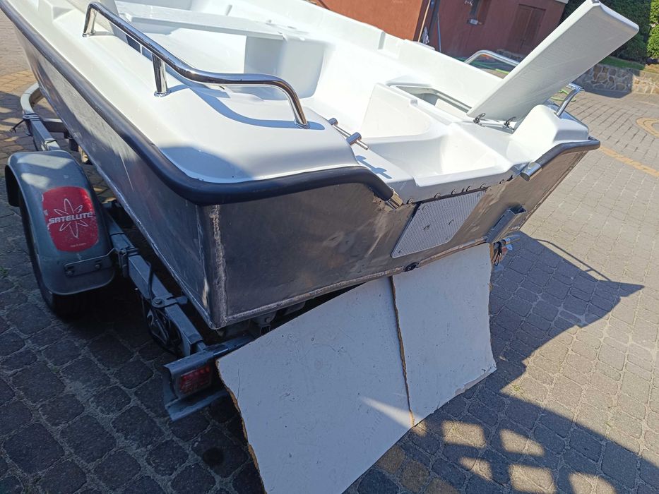 Łódź aluminiowa, motorowa wędkarska