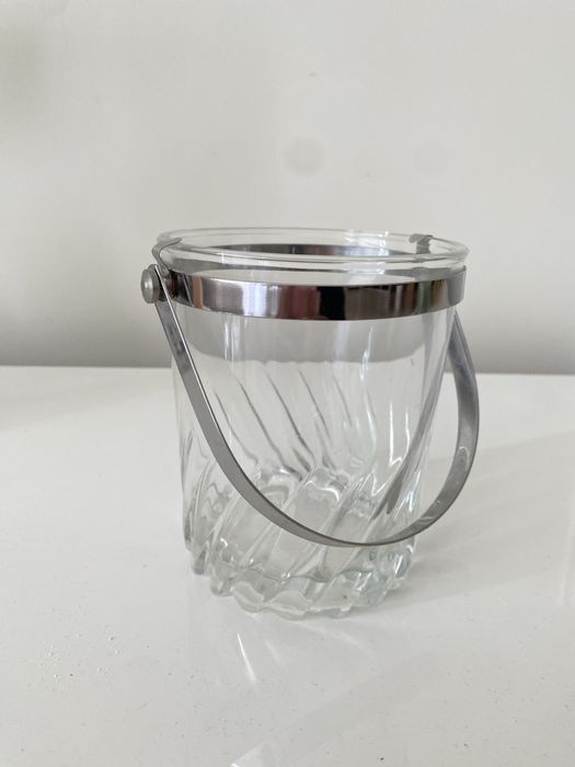Balde de vidro altura 12cm base 13cm