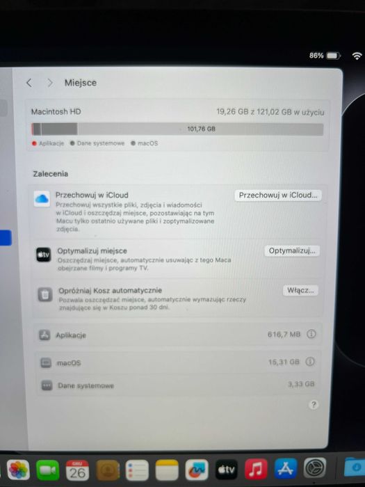 Apple macbook pro 2019 Touchbar i5 8GB 128GB