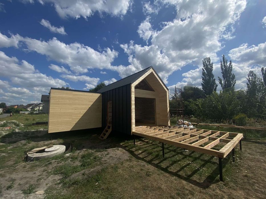 Бригада  побудує під ключ будинок з газобетону,каркасний,барнхаус,сип