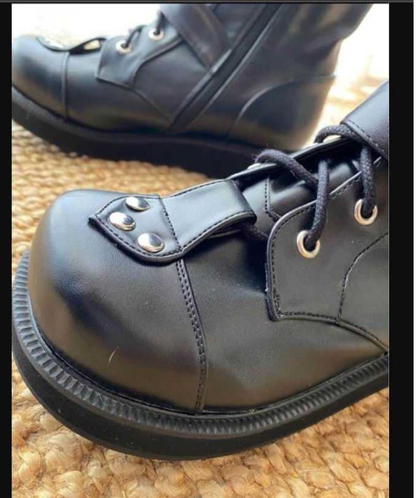 Buty glany trapery gotica rock metal z klamra wysokie rozmiar 39 skora