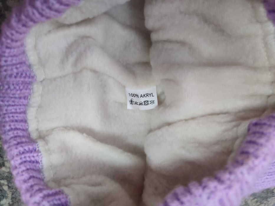 шапка з хомутом зимова для дівчинки