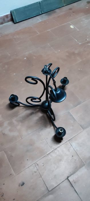 Candeeiro metal preto