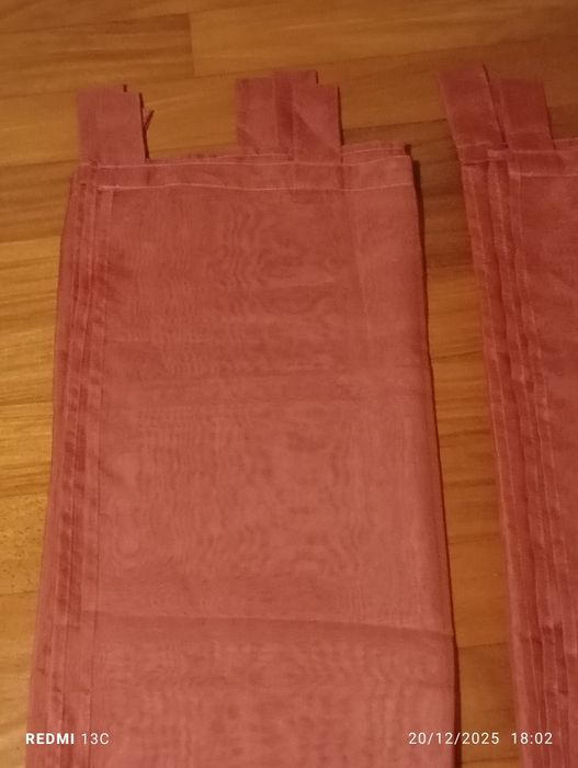 Cortinas rosa velho transparentes