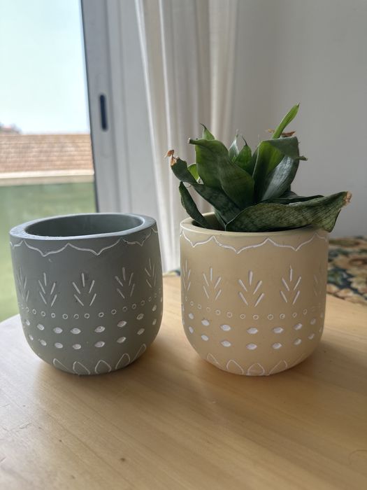 Vaso de cerâmica para plantas ou velas