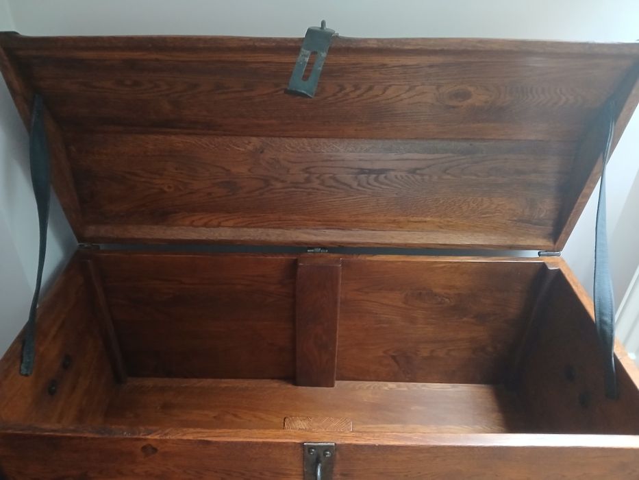 LUDWIK STYL kufer skrzynia debowa lity dab OLDEN DAYS wysylka