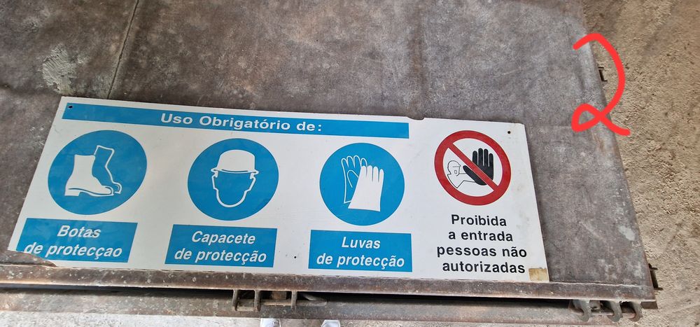Sinalização para obras
