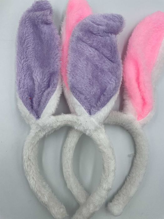 7 x Pluszowe Uszy Króliczka Buny Opaski pluszowe