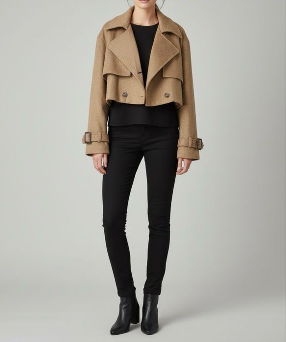 Nowy trencz brązowy damski coat brown women