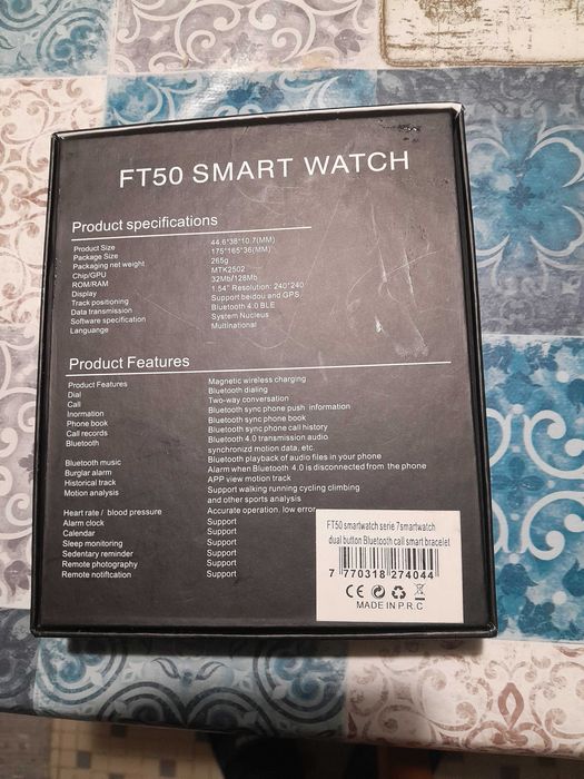 FT50 Smartwatch Serie 7 - novo
