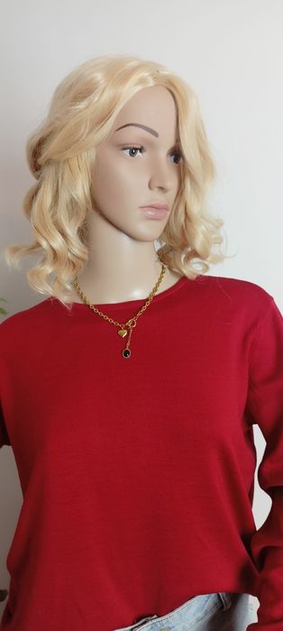 Sweter czerwony Marks&Spencer 40 42 wełna
