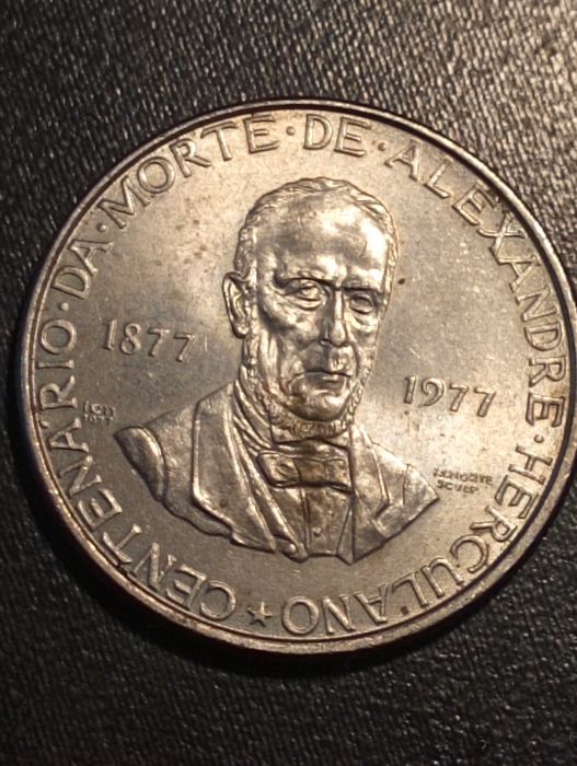 25 escudos Centenario falecimento de Alexandre Herculano Portugal	1977