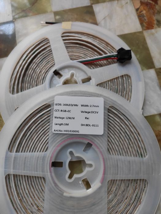 Светодиодная лента WS2812 COB 160led/м, 2,7мм