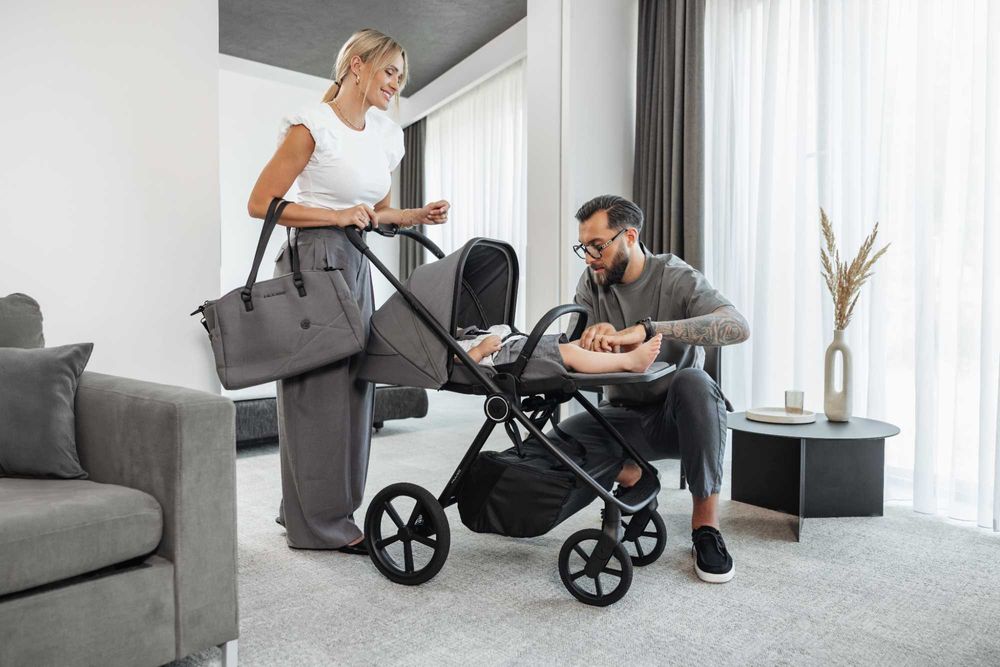 Wózek MUUVO ONE 2w1 Lekki Składany Gondola+Spacerówka +Adaptery