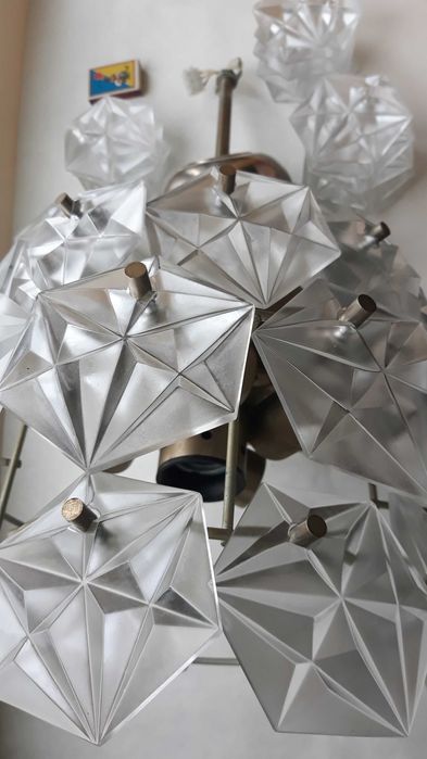 Большая люстра светильник кристал хрустальная ссср