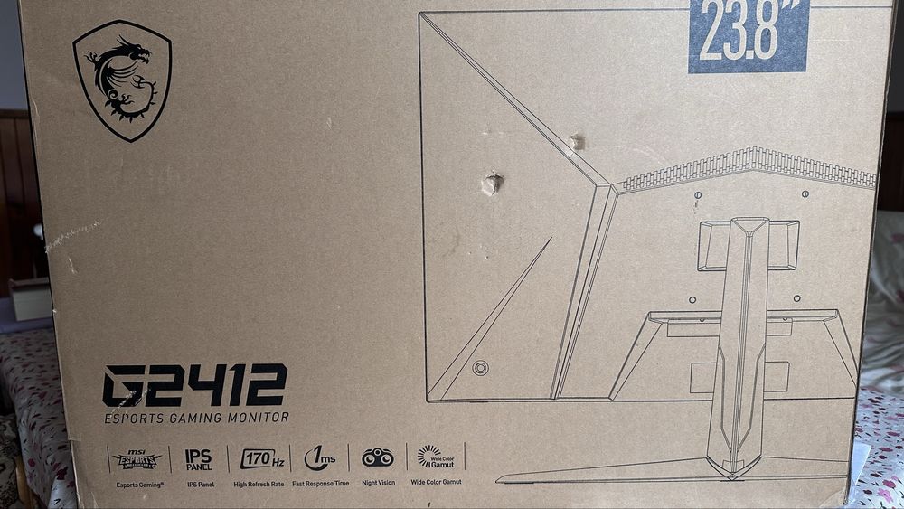 MONITOR MSI G2412, 170hz, 24 cale - USZKODZONY