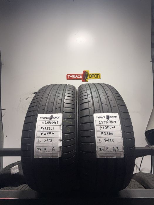 Opony letnie Pirelli 225/40R19 P Zero 2szt #L3128 Używane Komplet