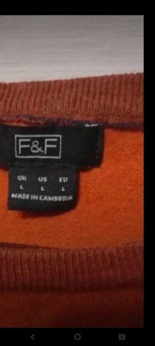 Sweter męski pomarańczowy L/XL