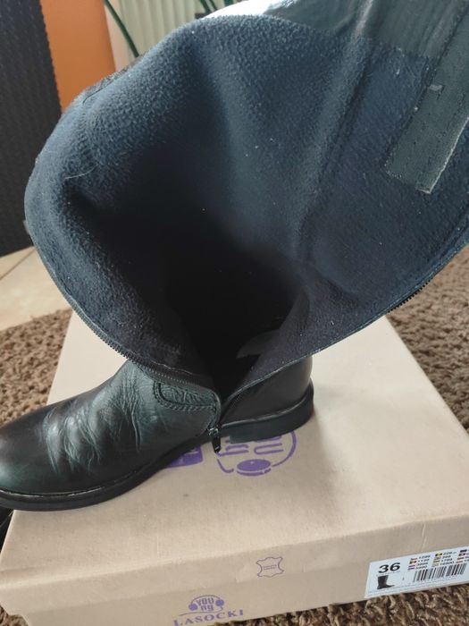 Sprzedam skórzane kozaki Lasocki r.36