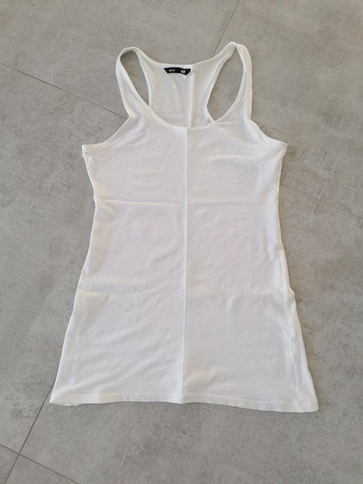 Bokserka biała z dzianyny