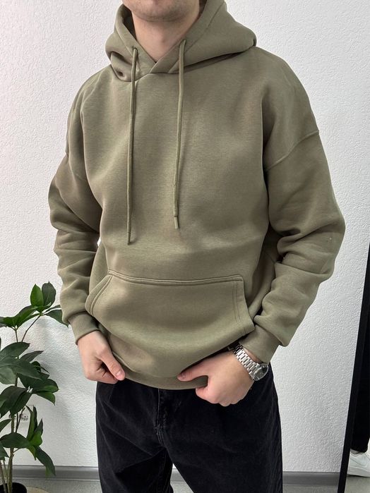 Чоловіче базове худі з капюшоном, на флісі