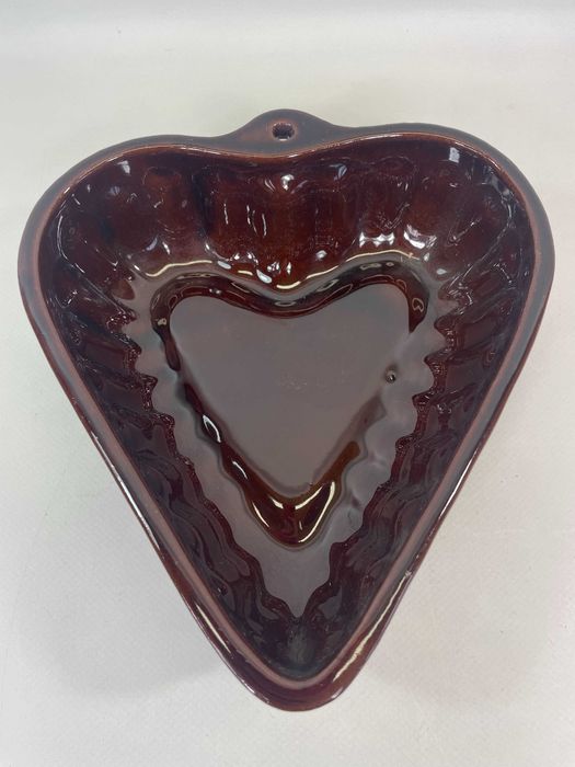 Foremka ceramiczna w kształcie serca lata 60-te